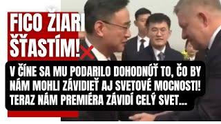 Progresívci zúria od zlosti! Premiéra Fica nám závidí celý svet! V Číne uzatvoril dohodu, ktorú nám