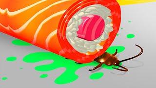 Sushi Roll 3D - All Levels Gameplay Android, iOS