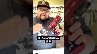 Which airsoft gun is better? #airsoft #airsoftgi #short #shorts #mayogang #hicapa #glock