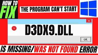 [2022] How To Fix D3DX9.dll Missing Error Not found error Windows 10/11/7 32/64bit