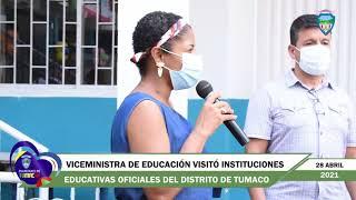 VICEMINISTRA DE EDUCACIÓN VISITÓ INSTITUCIONES EDUCATIVAS OFICIALES DEL DISTRITO DE TUMACO
