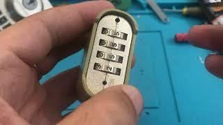 Вскрытие навесного кодового замка master lock