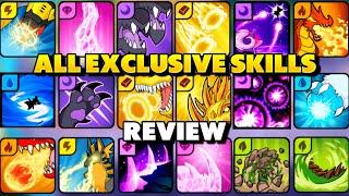 All Exclusive Skills Review in Dynamons World | 19 exclusive skills in dynamons world