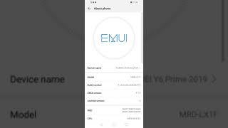 Huawei Y6 Prime 2019 Developer Option