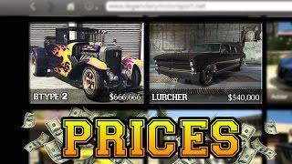 GTA 5 NEW HALLOWEEN DLC CARS PRICES! (Vehicle Prices in the GTA 5 Halloween DLC)