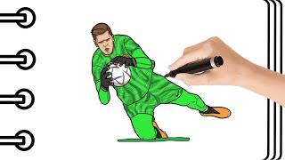 Como Dibujar a  WOJCIECH SZCZESNY paso a paso FACÍL | Mapi Art TV.