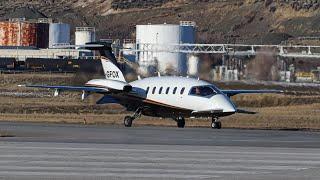 Piaggio P180 Avanti Takeoff From Kamloops Airport