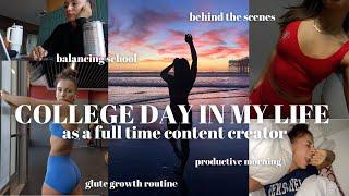 WORK DAY IN MY LIFE AT SDSU: lululemon photoshoot, glute growth routine, balancing school + more!!