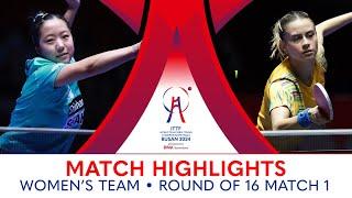 Bruna Takahashi (BRA) vs Shin Yubin (KOR) | WT R16 - Match 1 | #ITTFWorlds2024