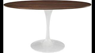 Review Modway Lippa 60" Mid-Century Modern Dining Table  2021