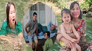 Tuan and Grandpa Visit Minh After Surgery: Phuc Ha Swims in the Deep Lake / LY PHUC HA