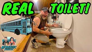Installing Residential Toilet in Skoolie! Plumbing & 12v DC Projects