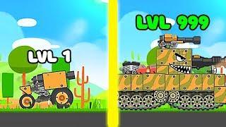 ЭВОЛЮЦИЯ ТАНКА ЧТОБЫ СОЗДАТЬ СУПЕР ТАНК В ИГРЕ SUPER TANK RUMBLE!