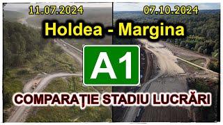 [A1] COMPARAȚIE STADIU LUCRĂRI Holdea - Margina | Autostrada A1 Lugoj - Deva | Adisan