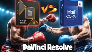 DaVinci Resolve: Ryzen 9 9950X vs Intel Core-i9 14900K