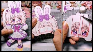 How to make paper dolls Gacha life and Film Gacha outtro | Draw so easy Anime