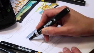 AirbrushTV 45: Skizzieren mit den Molotow Basic Sketcher