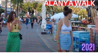 alanya beach coastal road september walking tour 2021 ! alanya marina antalya turkey travel