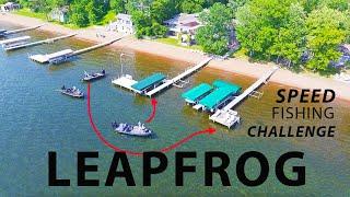 Epic Leapfrog Dock Fishing Challenge! (BASS Guy VS Walleye Guy ft. Tom Boley, Tyler Berger & More)