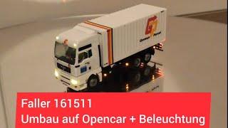 Faller Car System 161511 LKW German Parcel Opencar V5 digital LED Beleuchtung Abstandsregelung 1:87