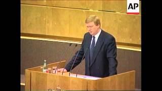 RUSSIA: MOSCOW: DUMA TO PROCEED WITH NO CONFIDENCE VOTE