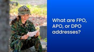 What are FPO, APO, or DPO addresses?