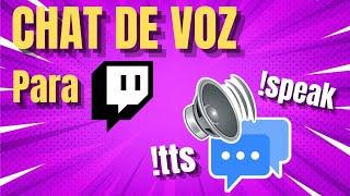 MENSAJES DE VOZ TWITCH - Tutorial text to speech (no speedchat) + integración recompensas del canal