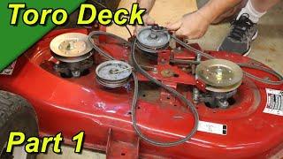 Toro LX 420 Deck Repair and Belt Replacement Part 1