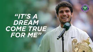 Carlos Alcaraz's FIRST Interview as Wimbledon Champion | Wimbledon 2023