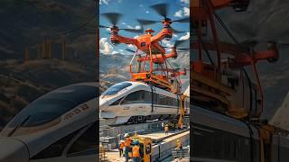 ai Railway Construction via Drones:The Technology of the Future #ai #shorts #military #wildlife