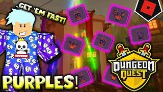 HOW TO GET PURPLE SET FAST ON DUNGEON QUEST! | Roblox Dungeon Quest