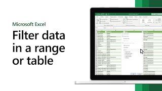 How to filter data in a range or table in Microsoft Excel