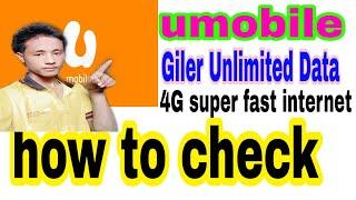 Umobile Giler Unlimited Data. How to check?simple method