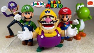 WAH! Jakks Pacific Super Mario Bros 5-Pack Luigi Wario Waluigi Yoshi Multipack Action Figure Review