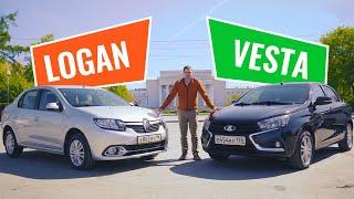 Renault LOGAN против Lada VESTA. Что лучше — Рено Логан или Лада Веста?