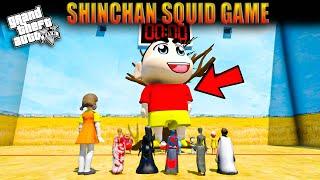 GTA V: Squid Game Doll Playing Shinchan Squid Doll Game in GTA 5 in Telugu | Red Light & Green Light