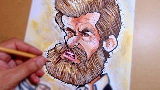 DIBUJANDO CARICATURA DE LOGAN - Trada Art