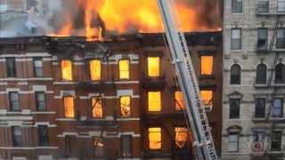 HD Video of Fire and Major building collapse 2nd Ave & 7th Street NYC - March 26, 2015