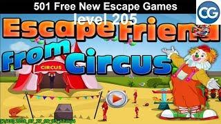 [Walkthrough] 501 Free New Escape Games level 205 - Escape friend from circus - Complete Game