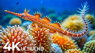 AMAZING AQUARIUM 4K  Peaceful Relaxing Music with Beautiful Coral Reef Fish  Relaxing Oceanscapes