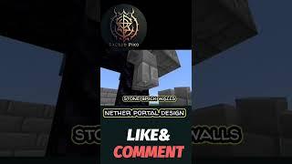 Unique Nether Portal Design Ideas to Level Up Your Minecraft World #minecraft #shorts #game #yt