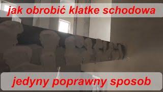 jak obrobić klatkę schodowa, połączenie posadzki ze stropem