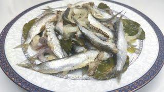 Homemade Marinated Sprat Recipe. Pickled Herring Fish. Salted Sprat Fish