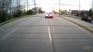 Being followed by a police cruiser and then pulled over.