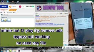 infinix hot 12 play frp remove one click adb enable usb debugging 2023 new mathed