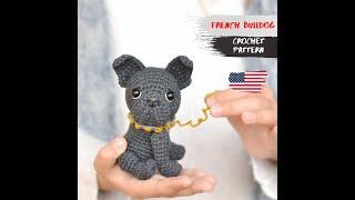 REVIEW: Mini French bulldog CROCHET PATTERN PDF, Frenchie dog amigurumi pattern, crochet Blythe pet