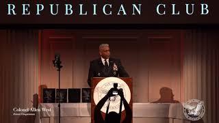 Allen West Speaks at the 2021 NYYRC Gala, introduced by the Club's Vice President Vish Burra