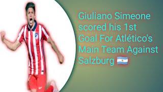 Giuliano Simeone Scored His 1st Goal For Atletico's Main Team Against Salzburg 