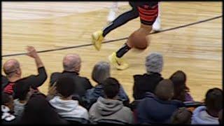 Elderly Raptors Fan EATS the Ball to the Head 