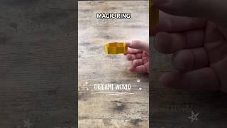 EASY ORIGAMI MAGIC RING PAPER CRAFT TUTORIAL | HOW TO MAKE MAGIC TRICK ORIGAMI | DIY MAGIC RING ART